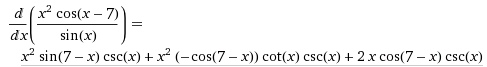 numeric differentiation